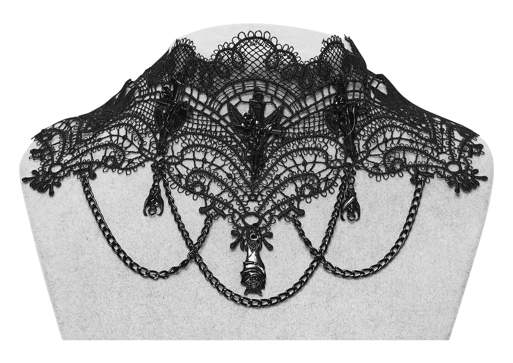 Punk Rave Goth Bat Necklace