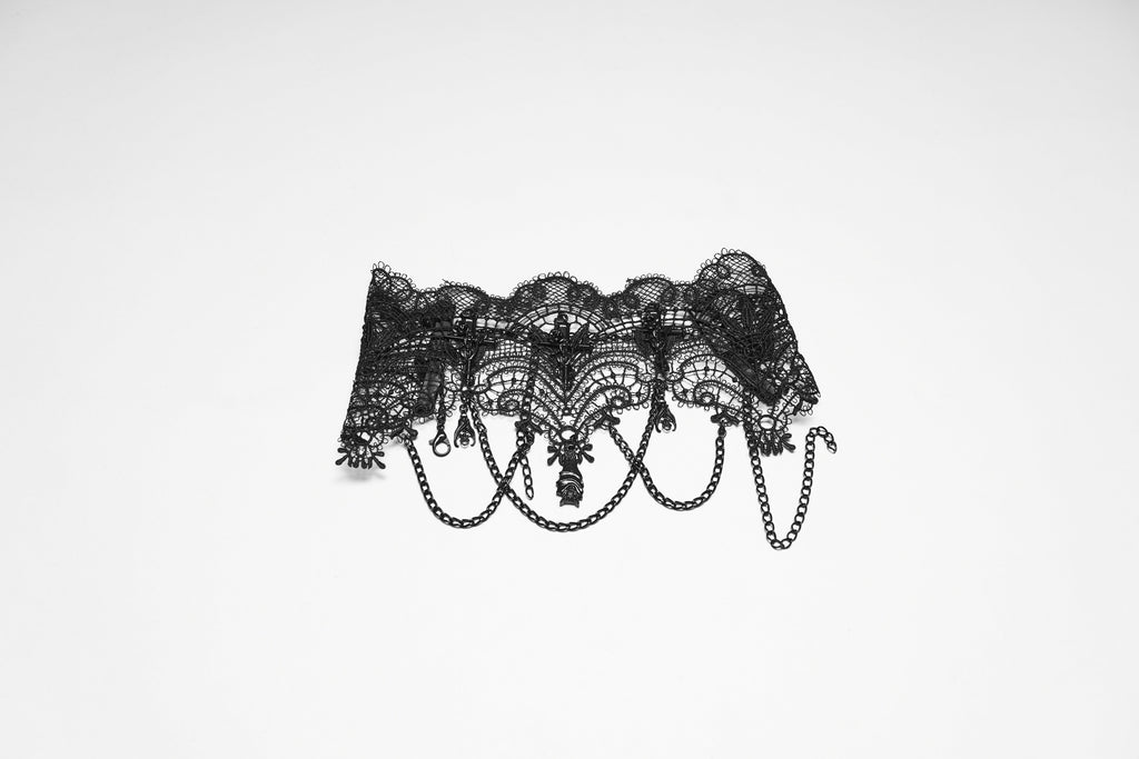 Punk Rave Goth Bat Necklace