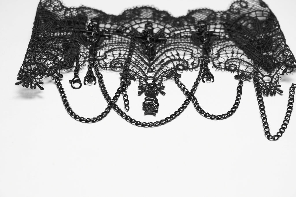 Punk Rave Goth Bat Necklace