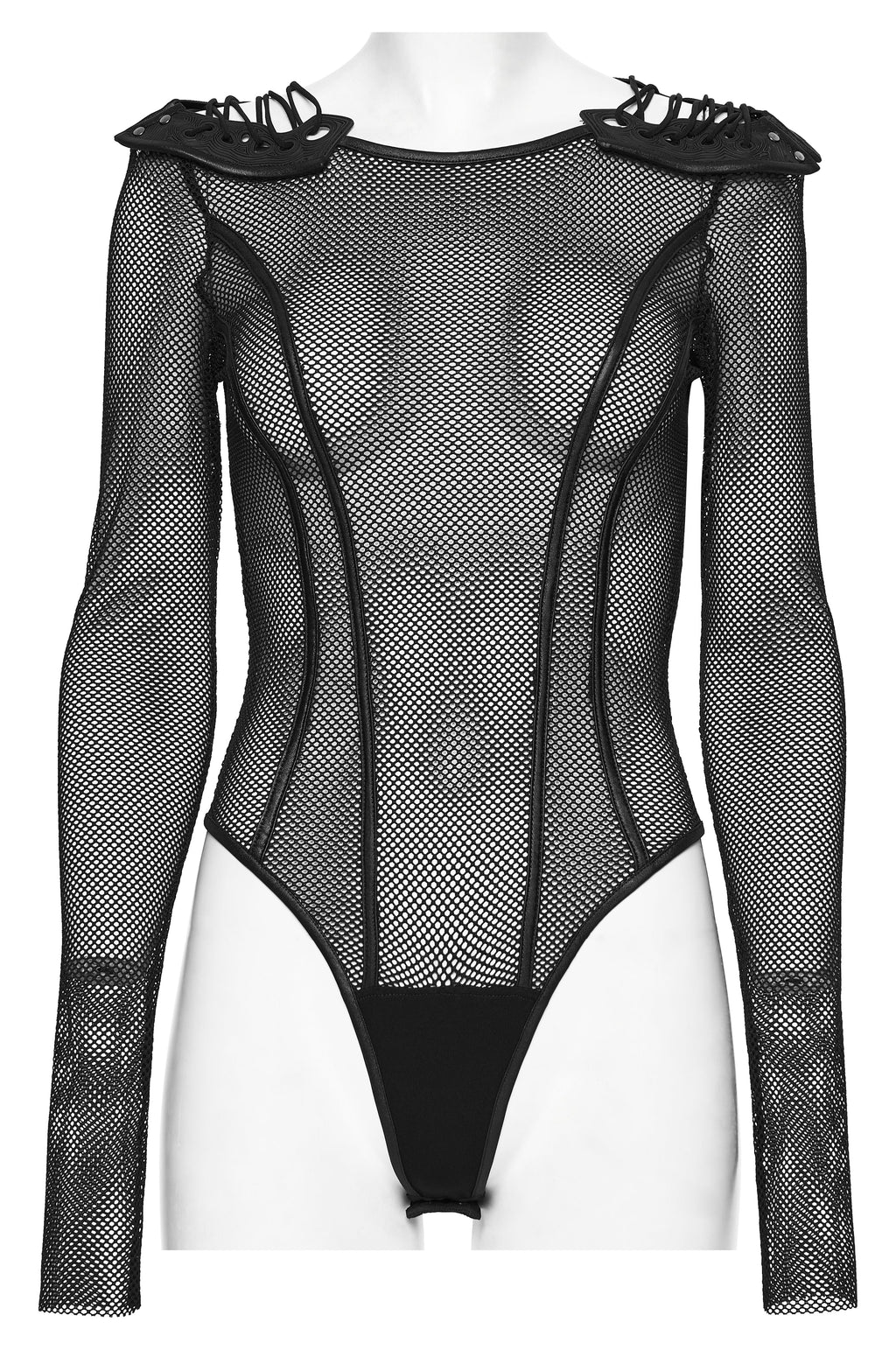 Punk Rave Cyberpunk Armor Mesh Bodysuit