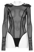 Punk Rave Cyberpunk Armor Mesh Bodysuit