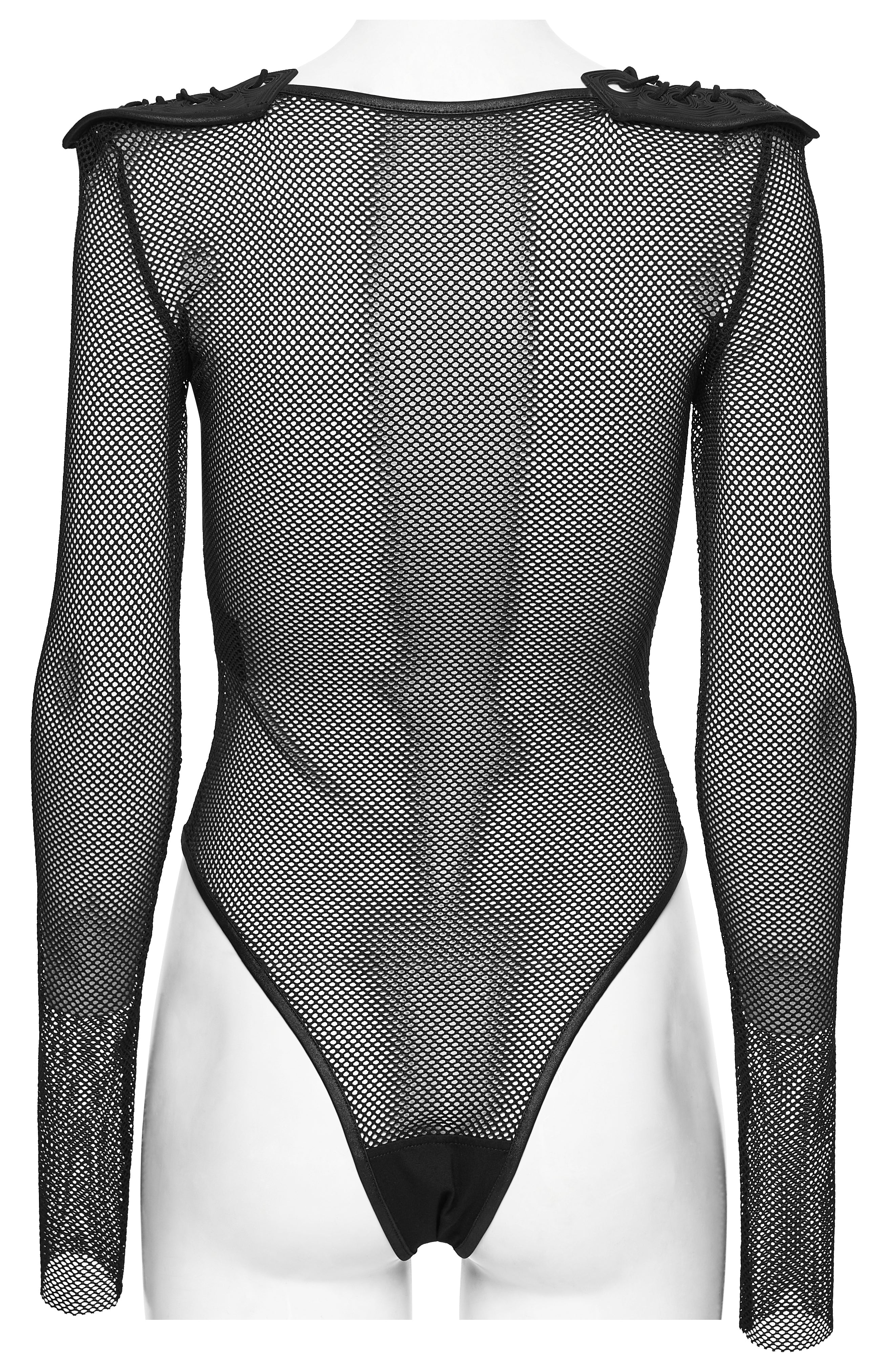 Punk Rave Cyberpunk Armor Mesh Bodysuit