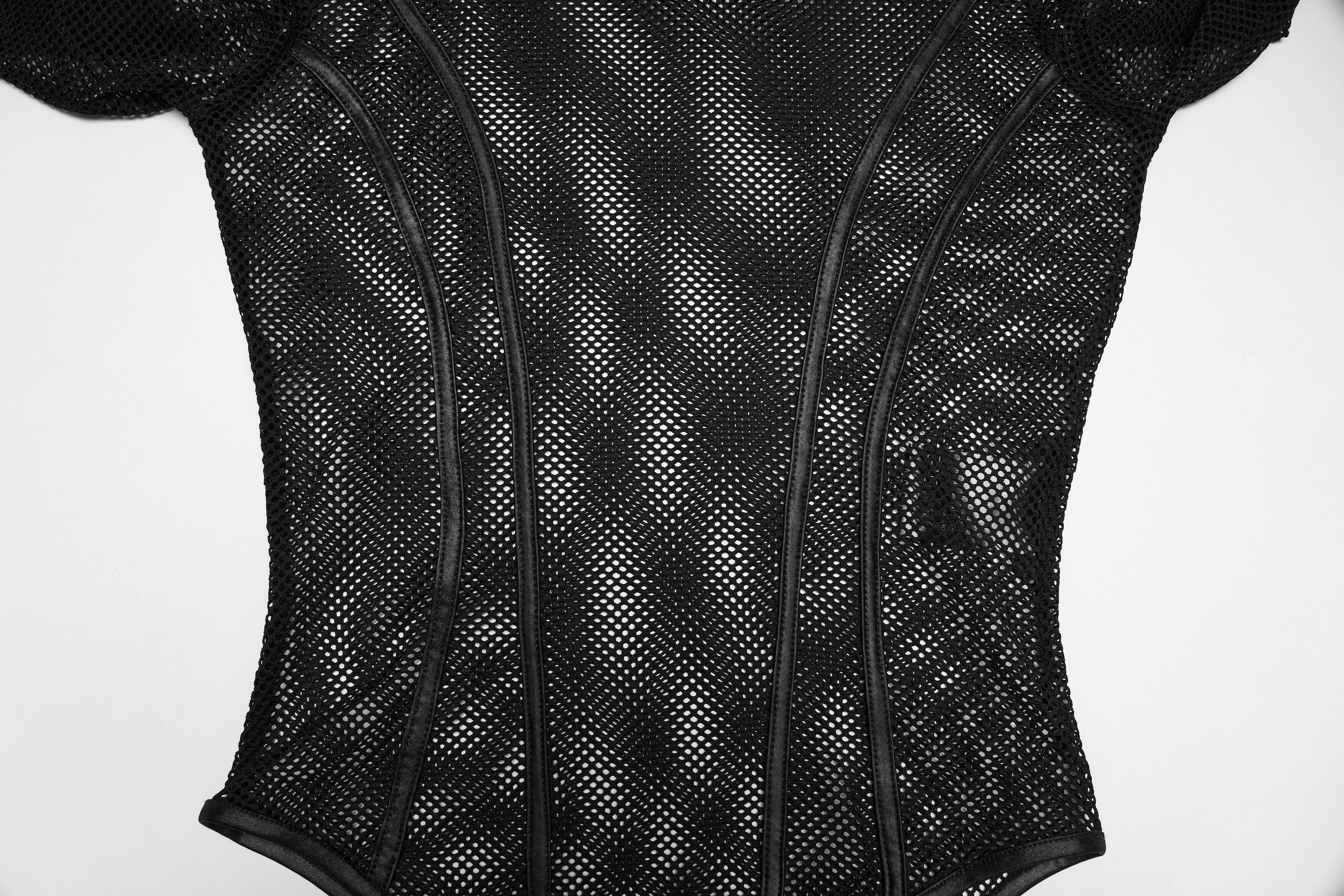 Punk Rave Cyberpunk Armor Mesh Bodysuit
