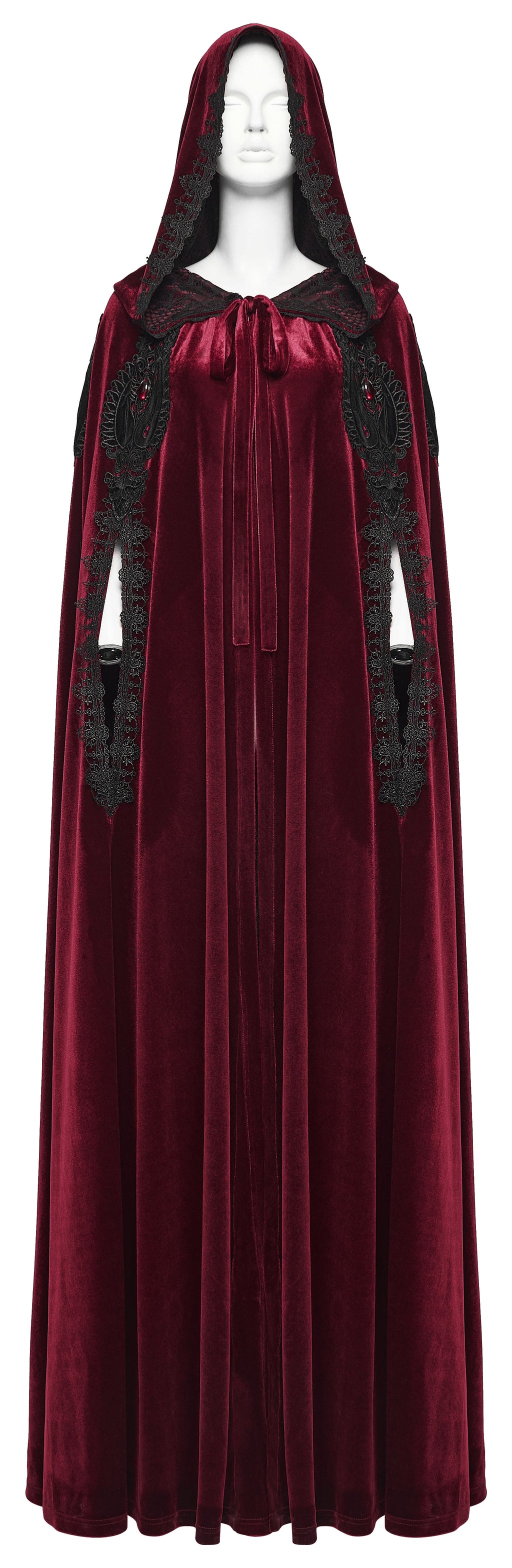 Punk Rave Seraphiel Gothic Velvet Cloak – Blood Red