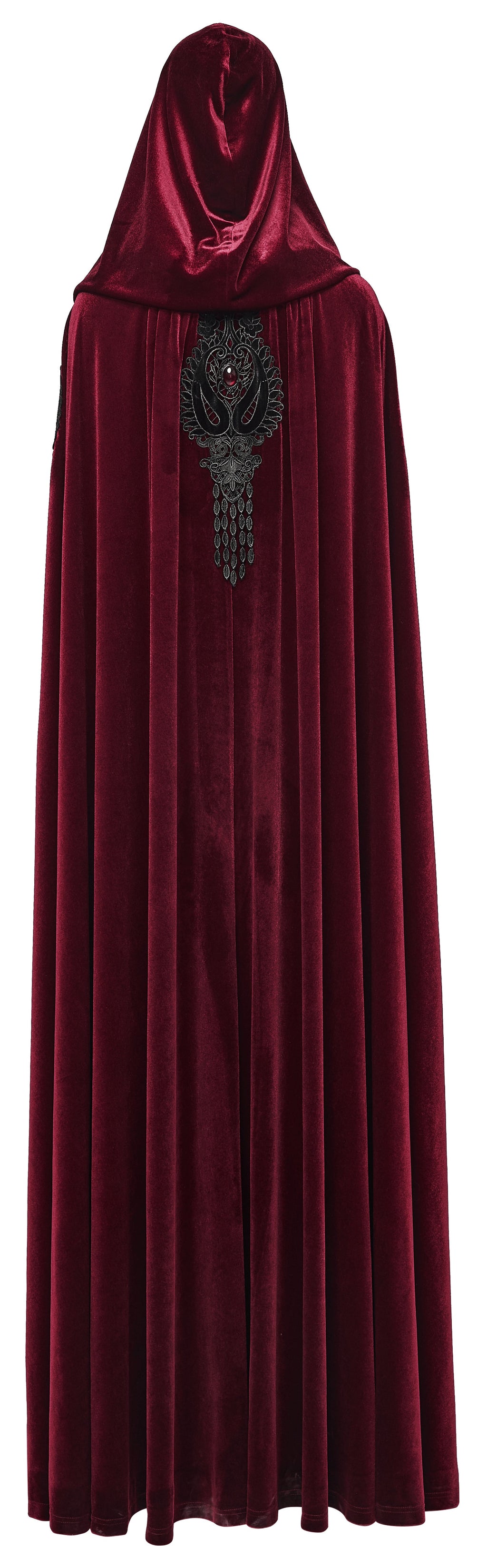 Punk Rave Seraphiel Gothic Velvet Cloak – Blood Red