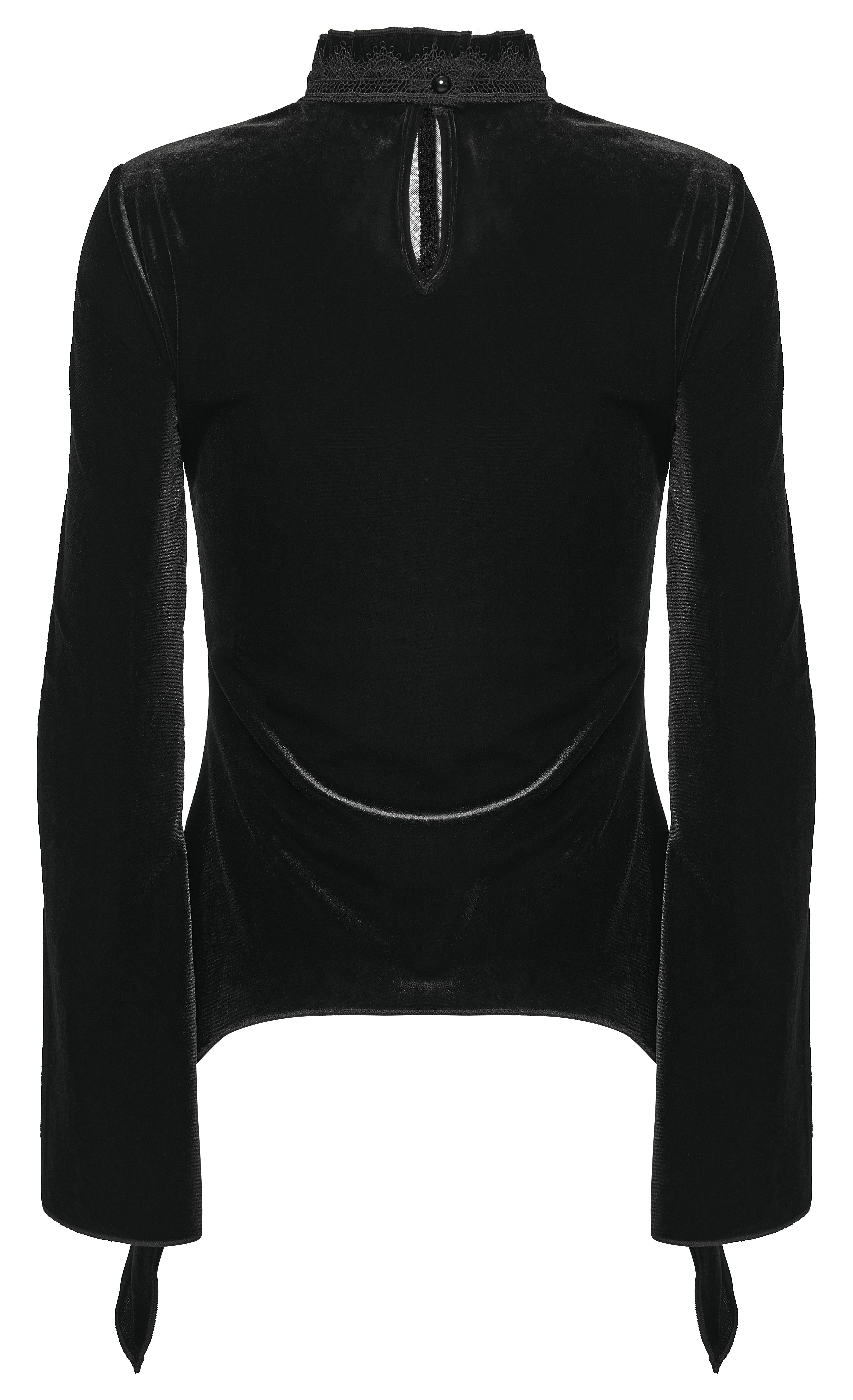 Punk Rave Belladonna Demon’s Hand Velvet T-Shirt in Red