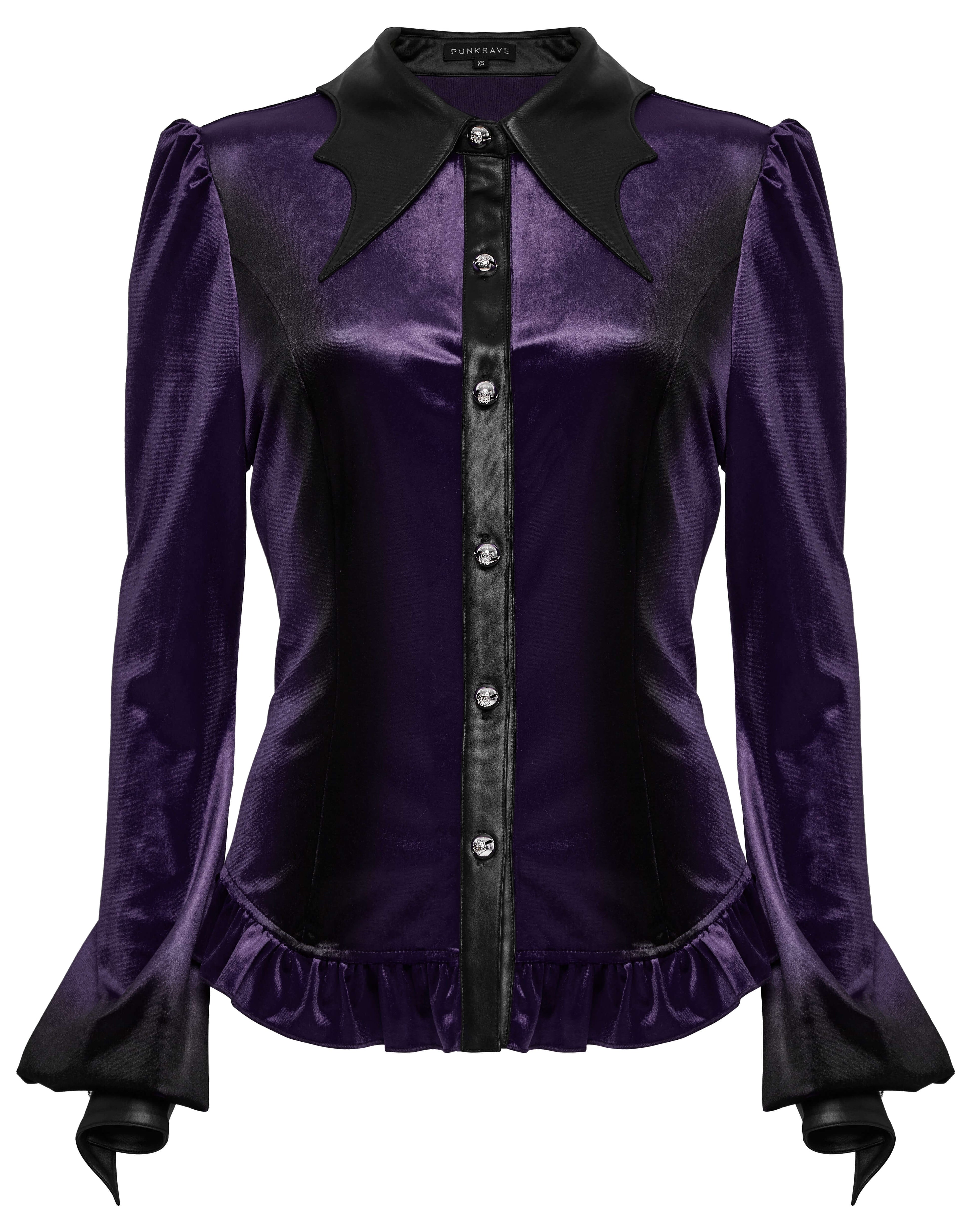 Punk Rave Fawn Gradient Printed Shirt in Violet