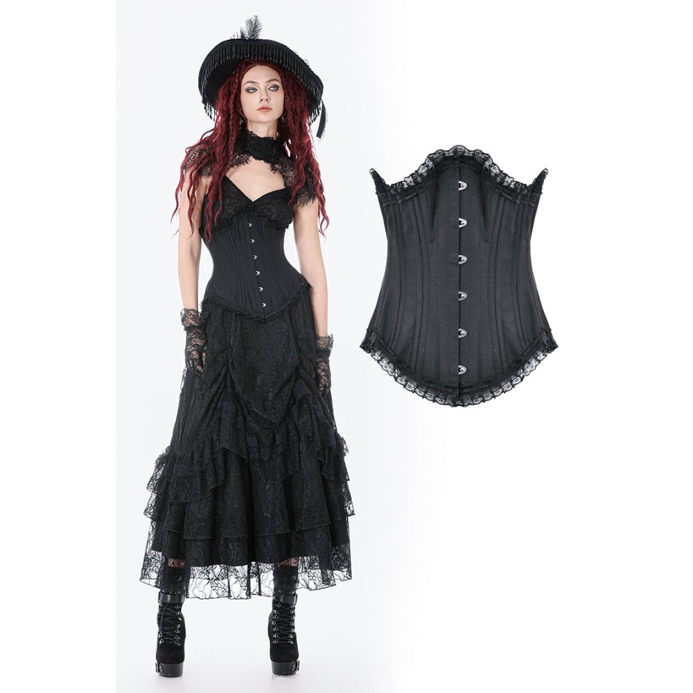 Dark in Love Talia Gothic Longline Metal Boned Corset