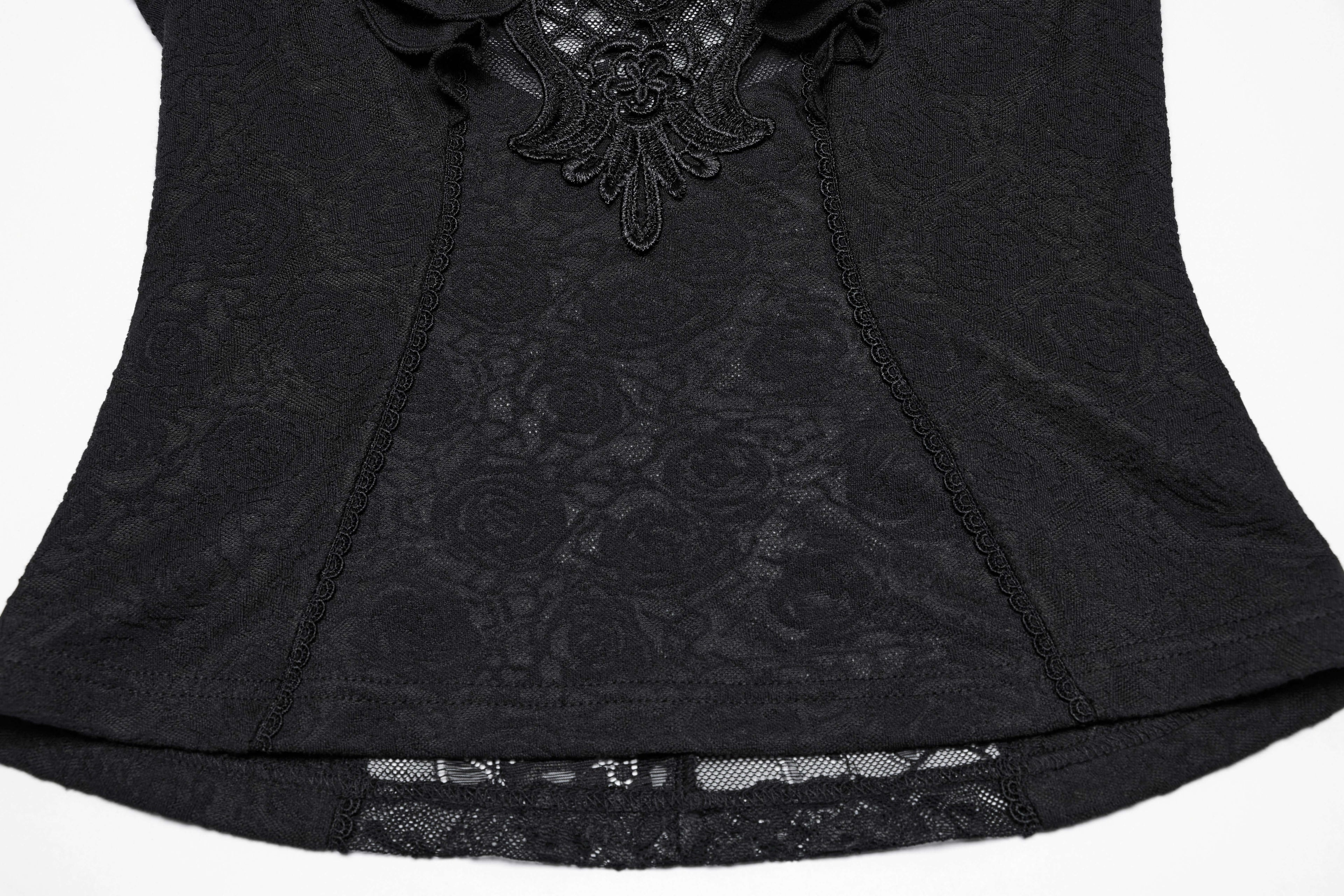 Punk Rave Gothic Applique Top