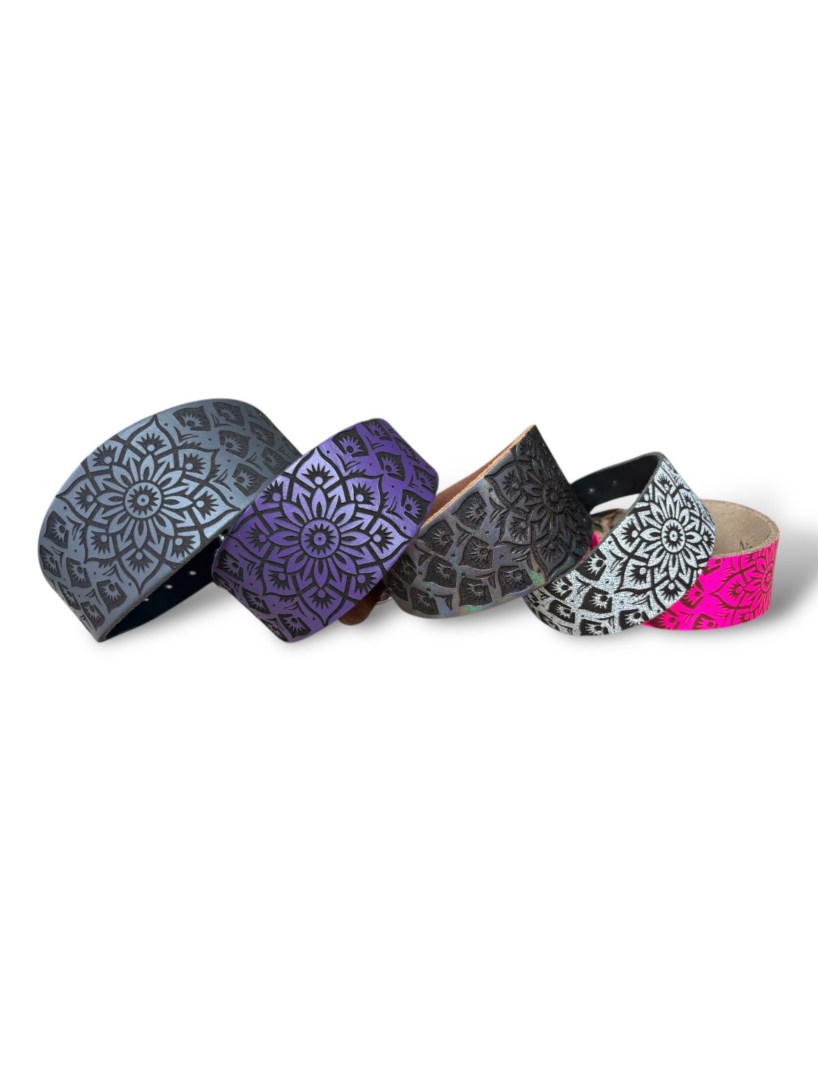 Leather Collar - Mandala