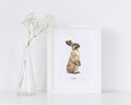 Watercolour Bunny Personalised Art Print