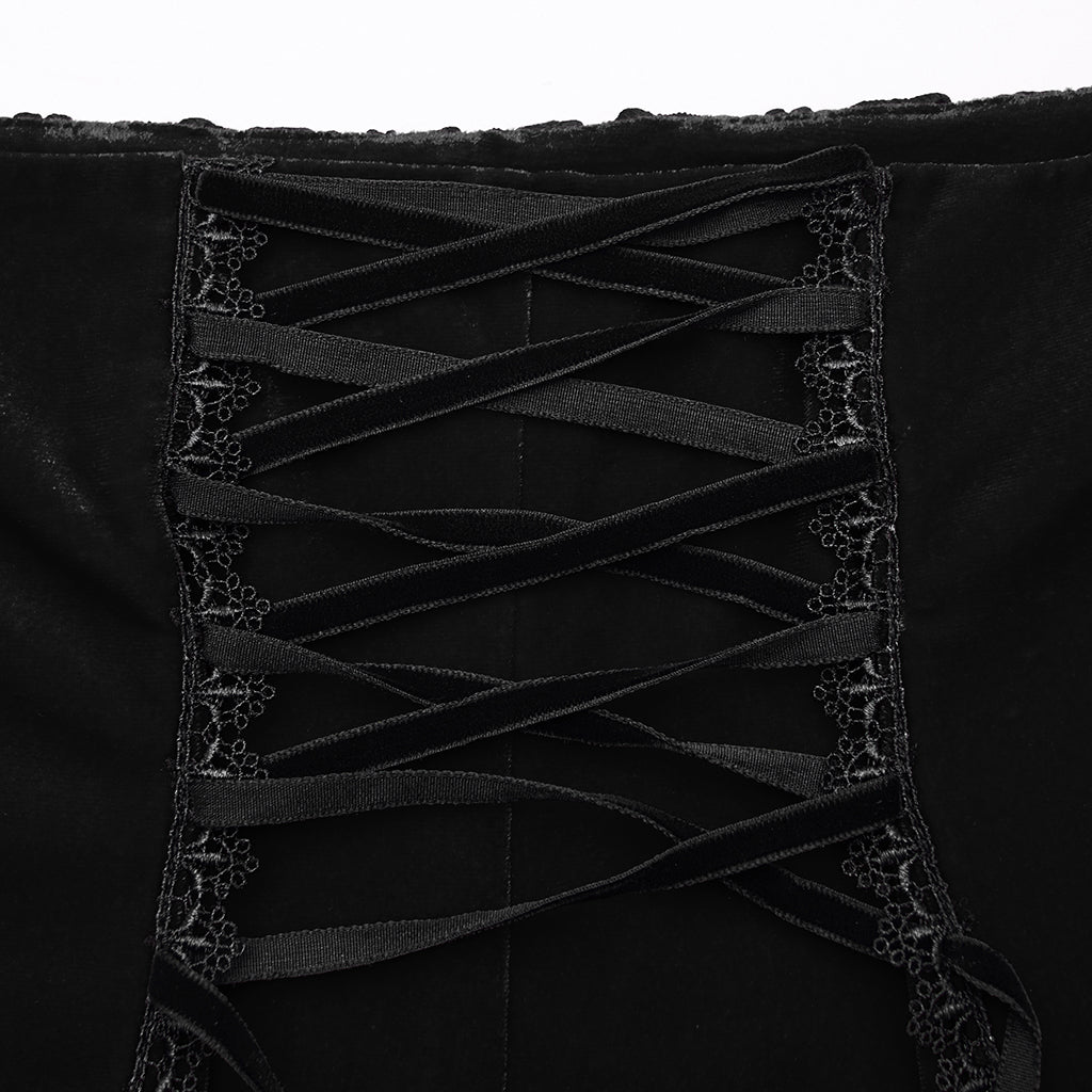Punk Rave - Belladonna Goth Rose Fishtail Skirt - Size UK 16 Left Only!