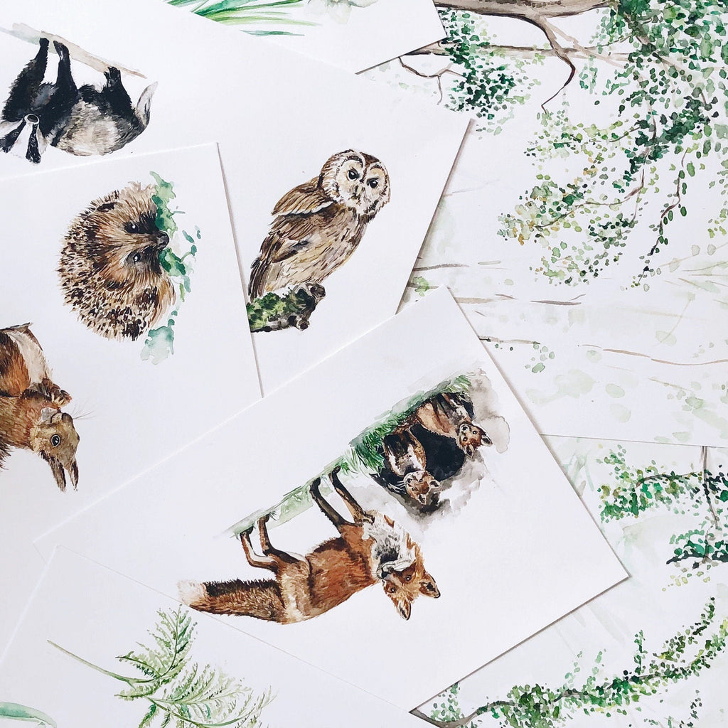 Woodland & Forest Animals - Children's Cotton Curtain Fabric