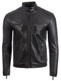 UH2P Men's Biker Jacket - Black