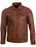 AGQ5 Men's Trucker Harrington Jacket - Nevada Timber