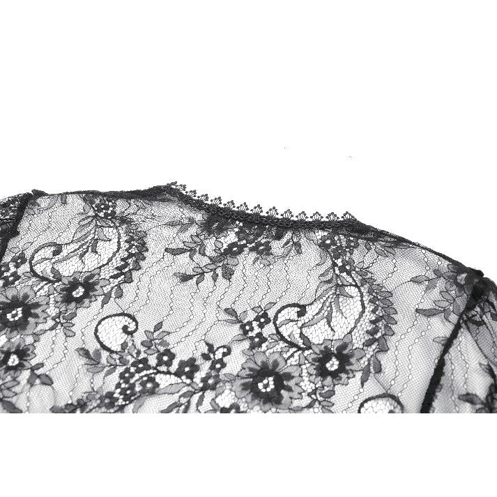 Dark In Love Gothic Deep-V Lace Bell Sleeve Cape