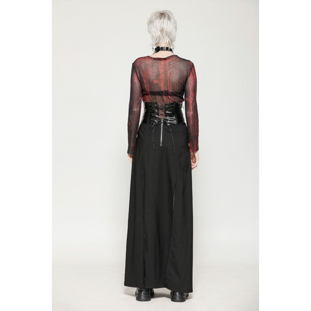Dark in Lia Punk Love Patent Leather Waist Corset with Metal Accents - Size UK 18 Left Only!
