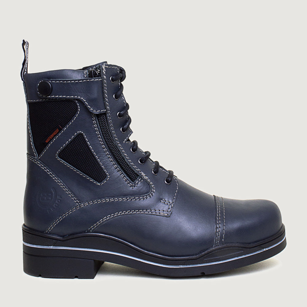 Kentucky Storm Waterproof Jodhpur Boots - Polished Navy