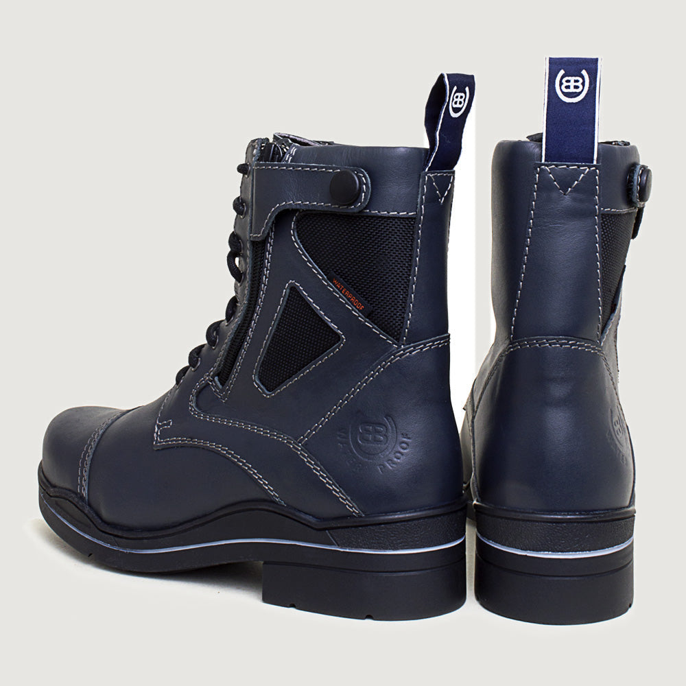 Kentucky Storm Waterproof Jodhpur Boots - Polished Navy