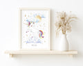 Personalised Watercolour Unicorn Print