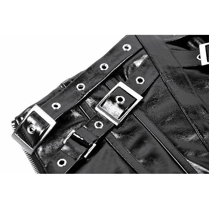 Dark in Lia Punk Love Patent Leather Waist Corset with Metal Accents - Size UK 18 Left Only!