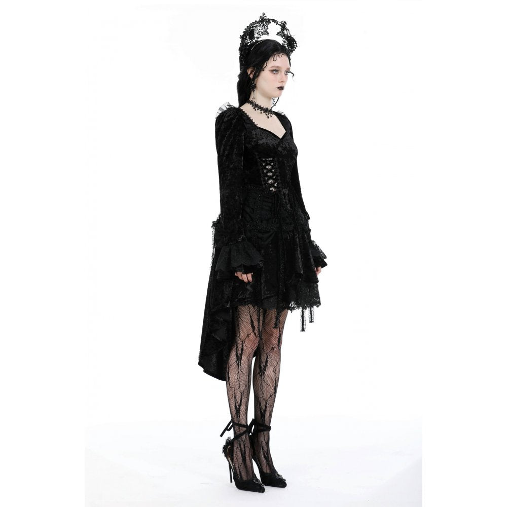 Dark in Love Seraphina Velvet Lace Goth Dress