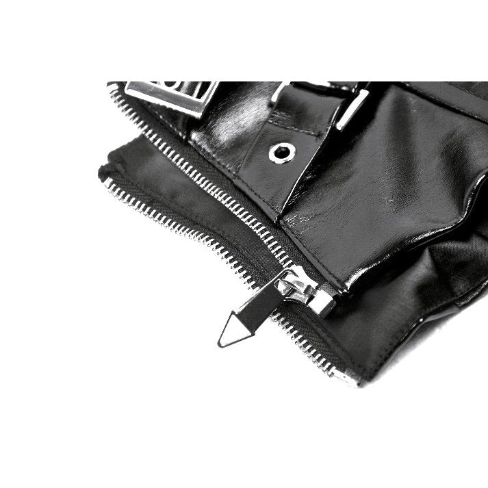 Dark in Lia Punk Love Patent Leather Waist Corset with Metal Accents - Size UK 18 Left Only!