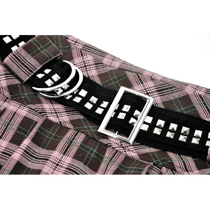 Dark in Love Rowan Punk Pink Plaid Mini Skirt - Size UK 8 Left Only!