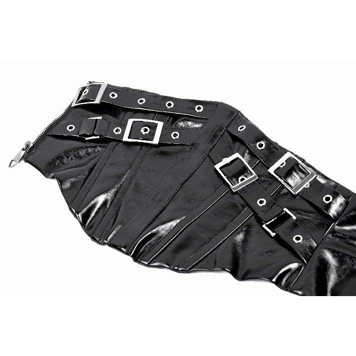 Dark in Lia Punk Love Patent Leather Waist Corset with Metal Accents - Size UK 18 Left Only!