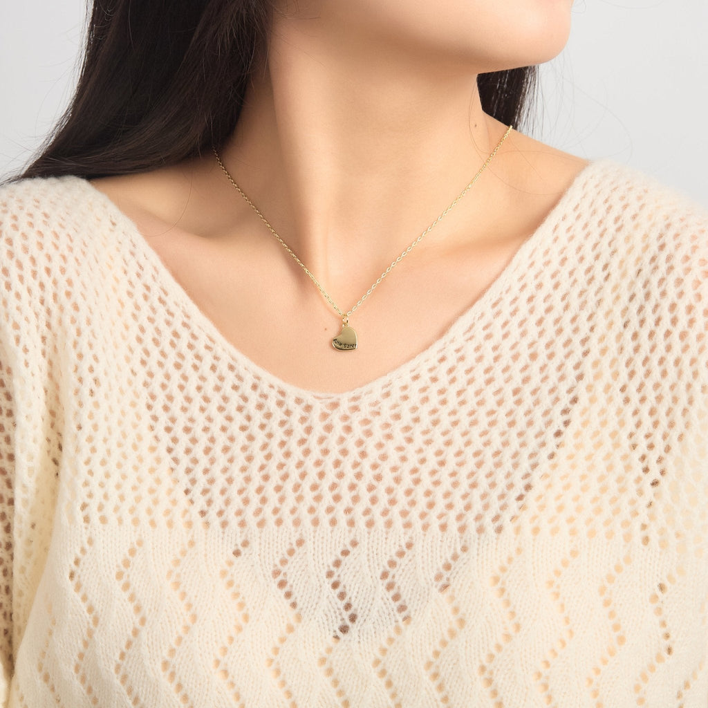 18k Gold Plated Big Sister and Little Sister Necklace Set