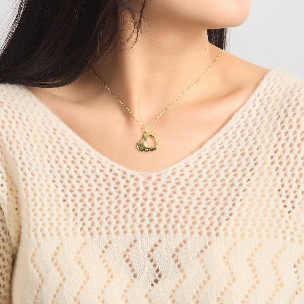 18k Gold Plated Big Sister and Little Sister Necklace Set
