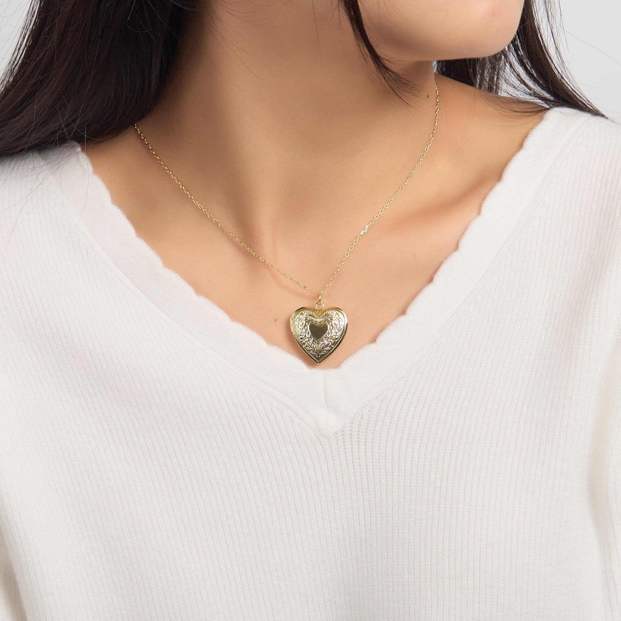 18k Gold Plated Heart Locket