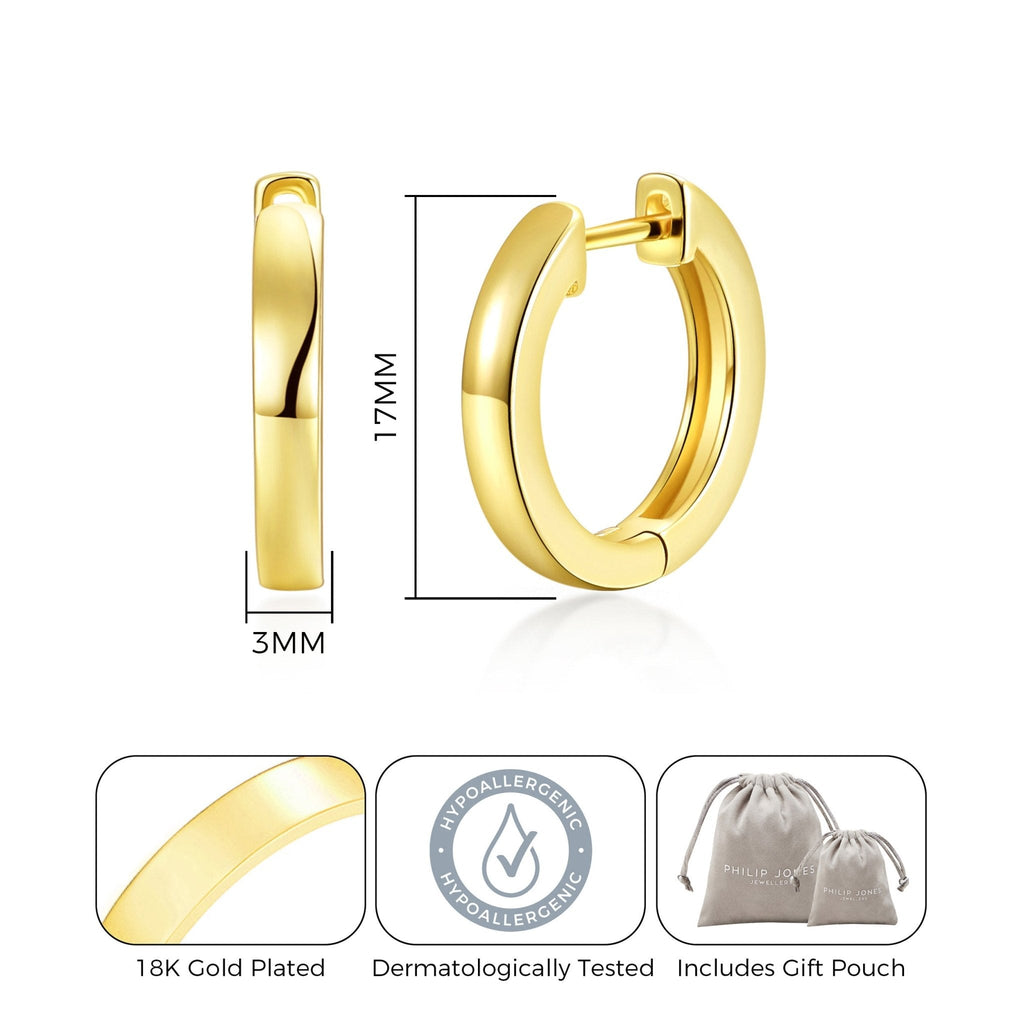 18k Gold Plated Hoop Earrings