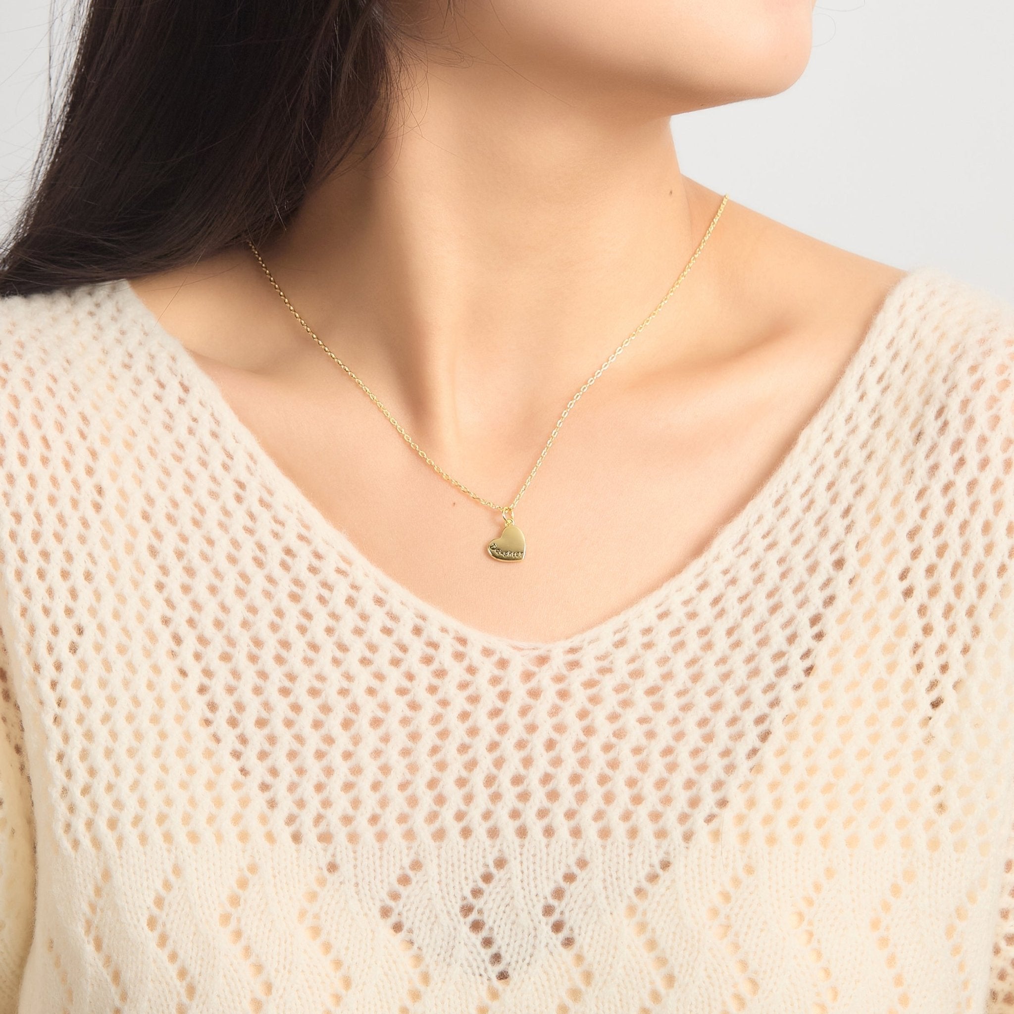 18k Gold Plated Mother and Daughter Necklace Set