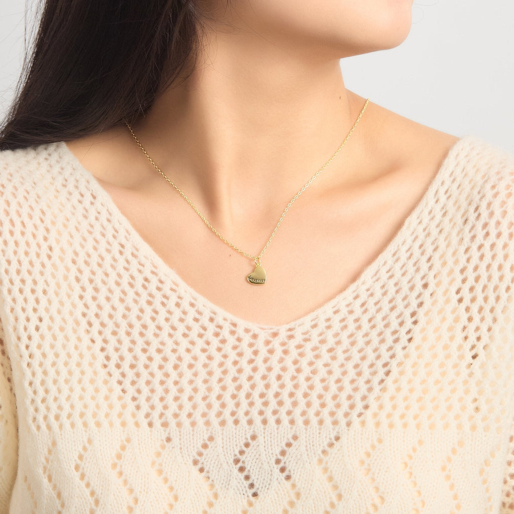 18k Gold Plated Mother and Daughter Necklace Set with Quote Card