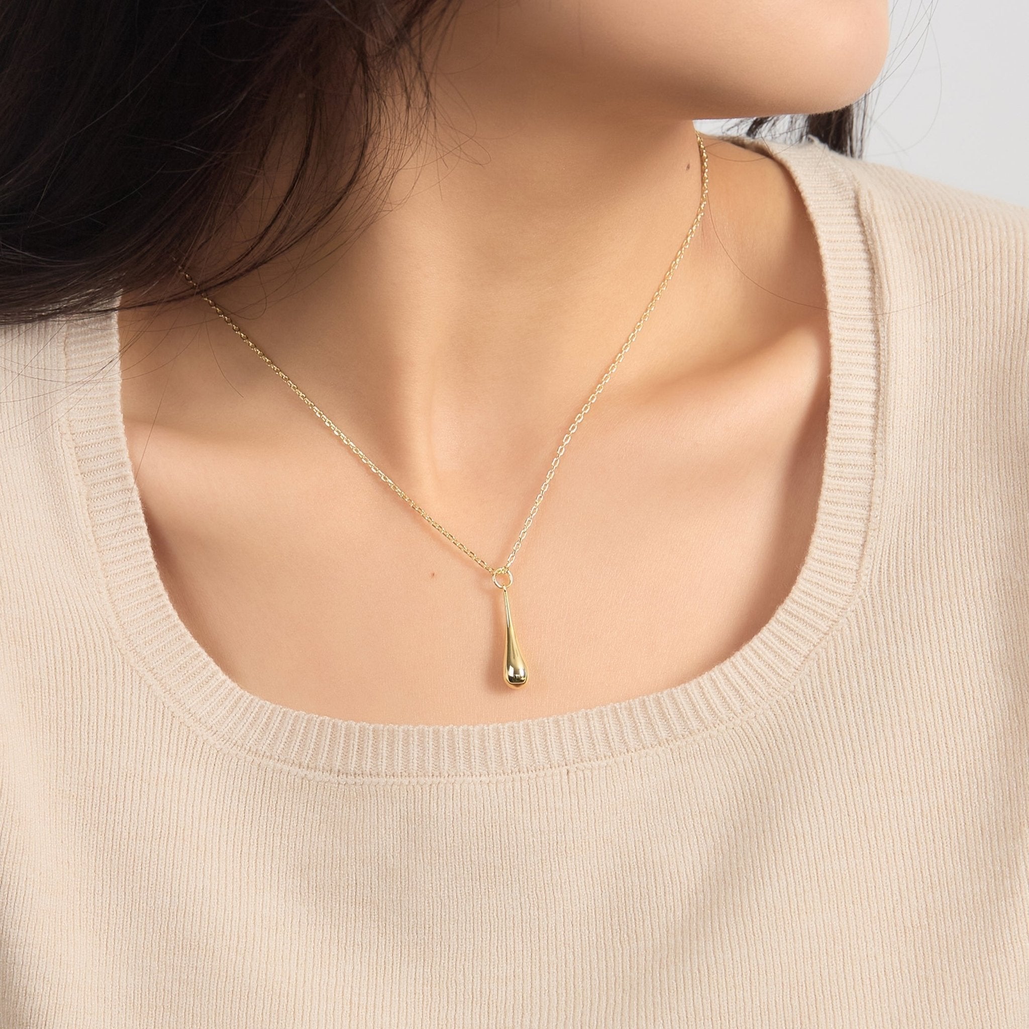 18k Gold Plated Teardrop Necklace