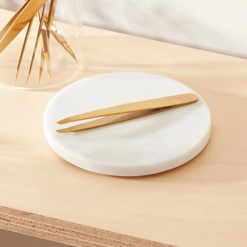 Gold Angled Brow Tweezers