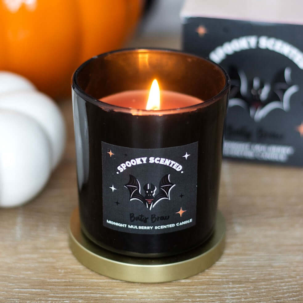 Gothic Gifts Bats Brew Midnight Mulberry Candle