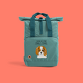 The Royal Companion: Sustainable Backpack Featuring Your Cavalier Shadow with Attitude