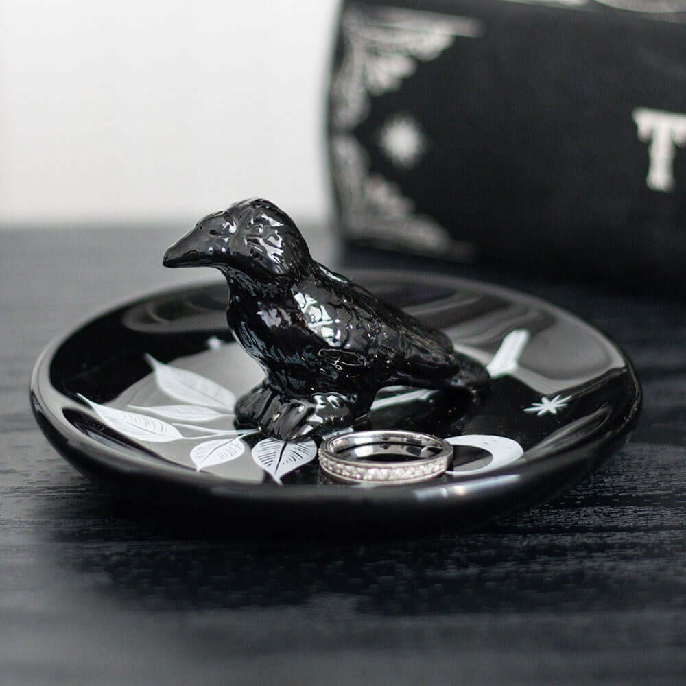 Gothic Gifts Mystic Raven Trinket Dish