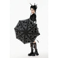 Dark in Love Belladonna Embroidered Folding Parasol