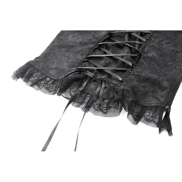 Dark in Love Seraphine Lace Shoulder Goth Top