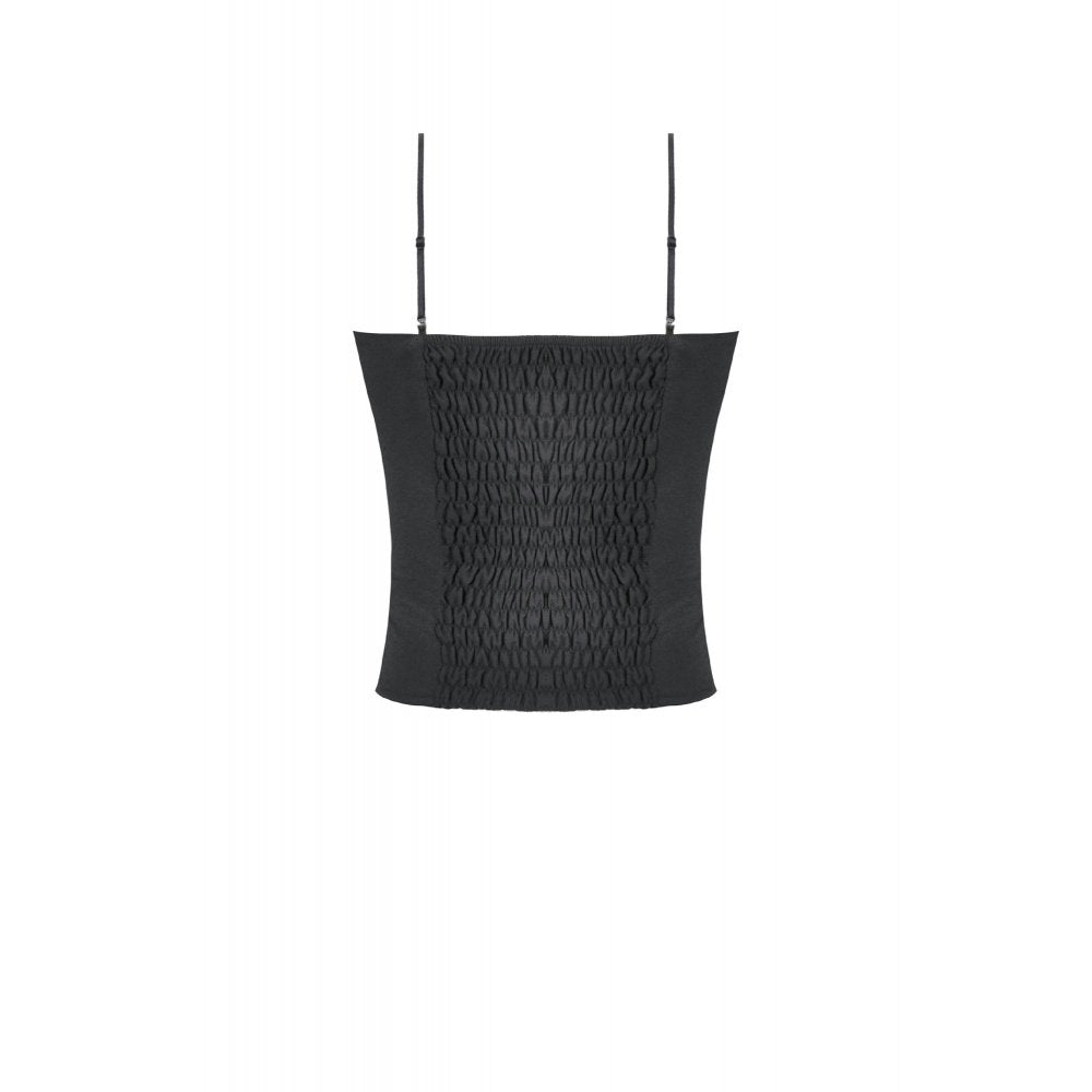 Dark in Love Punk Black and Tartan Cross Strap Nevida Top