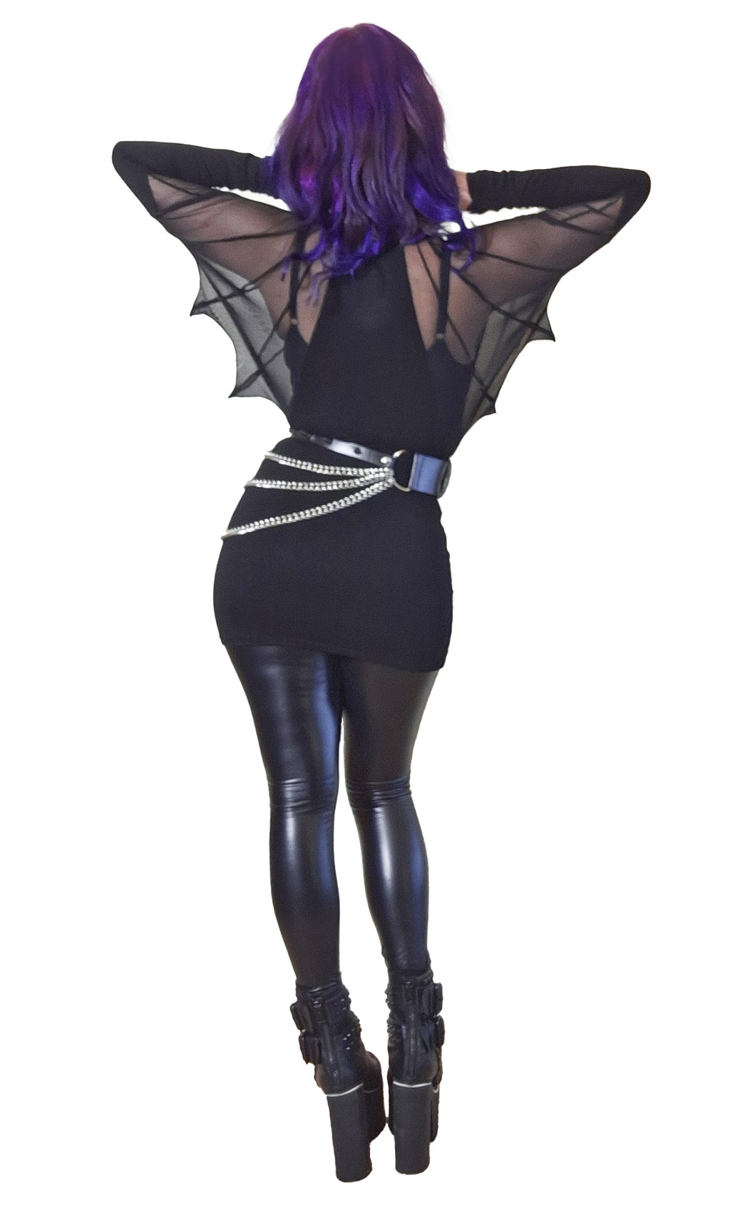 Necessary Evil Vespertilio Long Sleeve Bat Wings Effect Batwing Top - Size 8 Left Only!