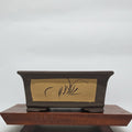 25cm Painted Unglazed Bonsai Pot | Rectangle | 25cm x 17cm x 10cm | Brown