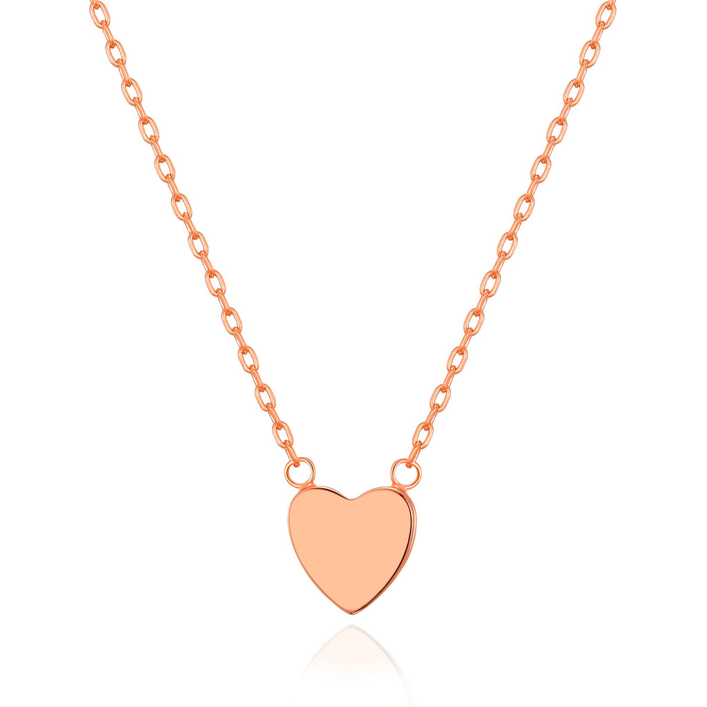 Rose Gold Plated Heart Necklace with Quote Card