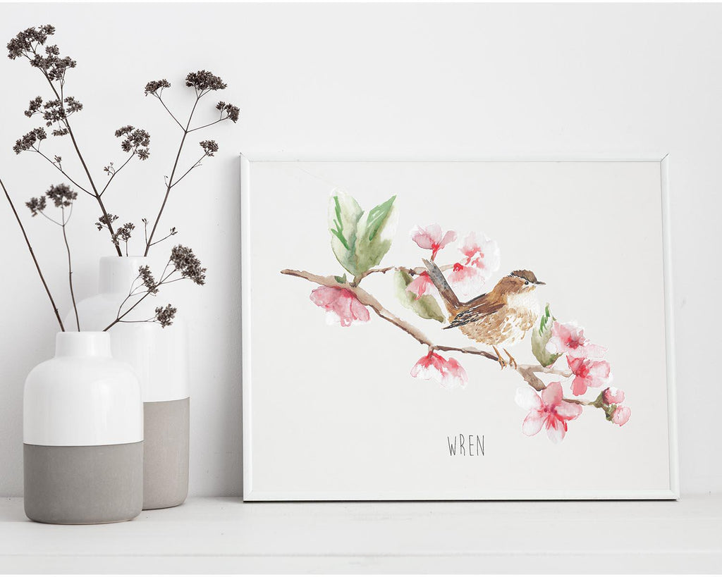 Wren British Garden Bird Personalised Print