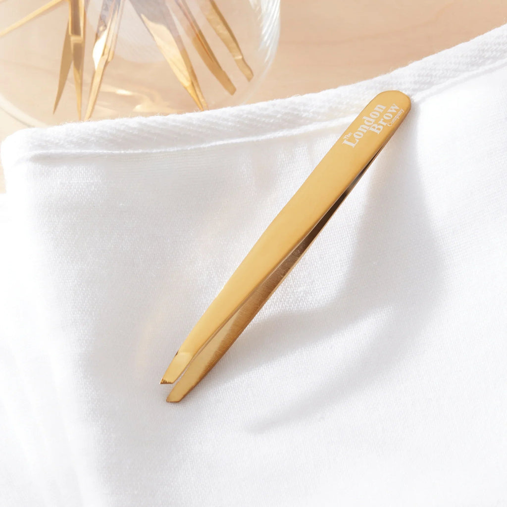 Gold Angled Brow Tweezers