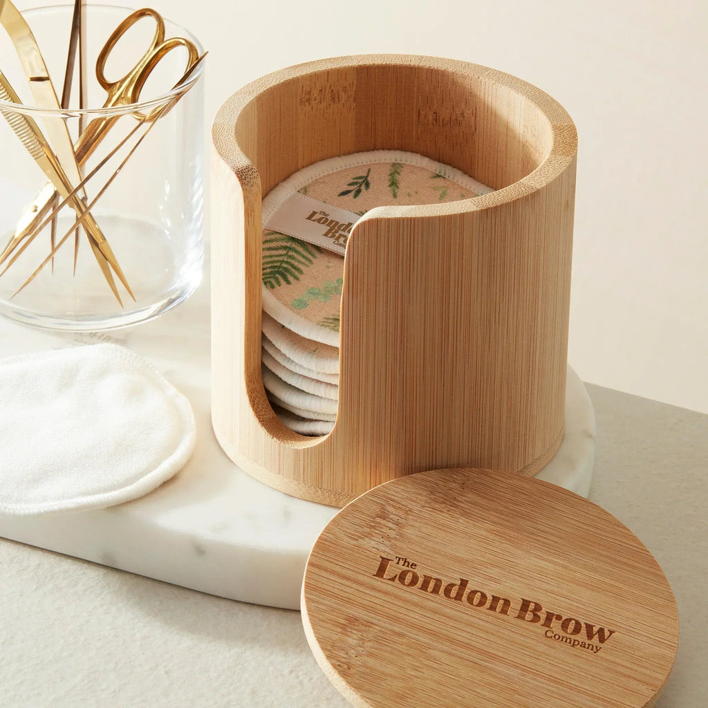Bamboo Makeup Pads including Storage Jar