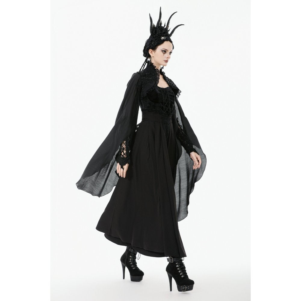 Dark in Love Erzsébet Dramatic Lace Gothic Cape Shrug